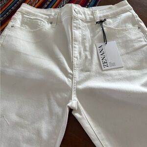 Zenana Outfitters High Rise Cream Jeans
